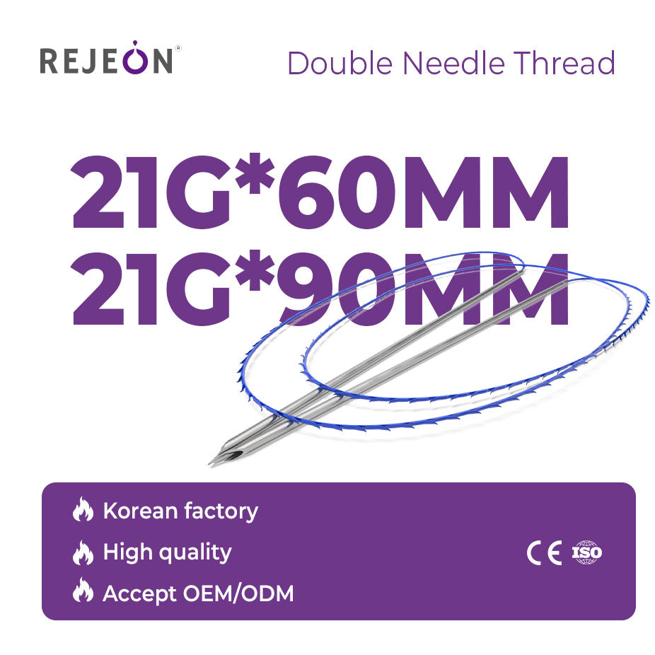OEM ODM Distributor Support Double Needle Thread 19G 290mm for Face Tightening