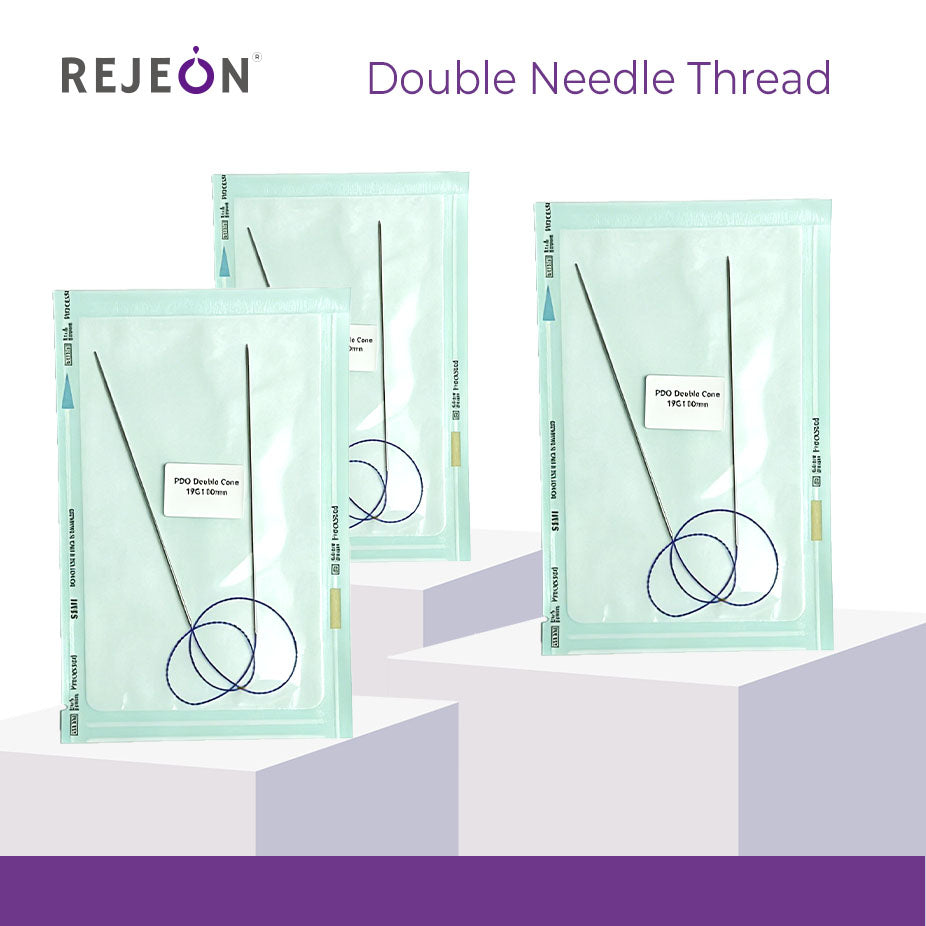 CE Certified PDO Double Needle Thread – 18G 19G 20G 110mm 290mm – Wholesale OEM for Face & Eyebrow Lift