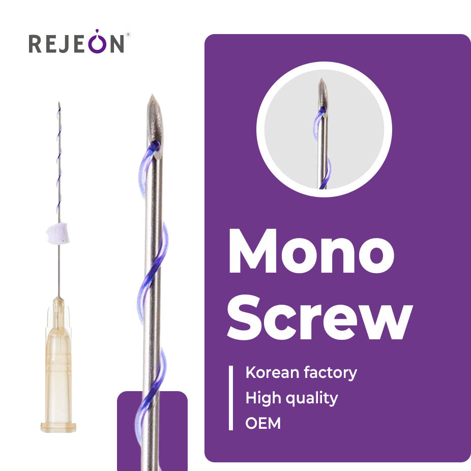 PDO Cog Threads 19g X 100MM PDO Mono Thread PDO Threads Screw Mono Screw Thread Cheek Enhancement Sterile Packaging OEM Global VIP Logistics Service