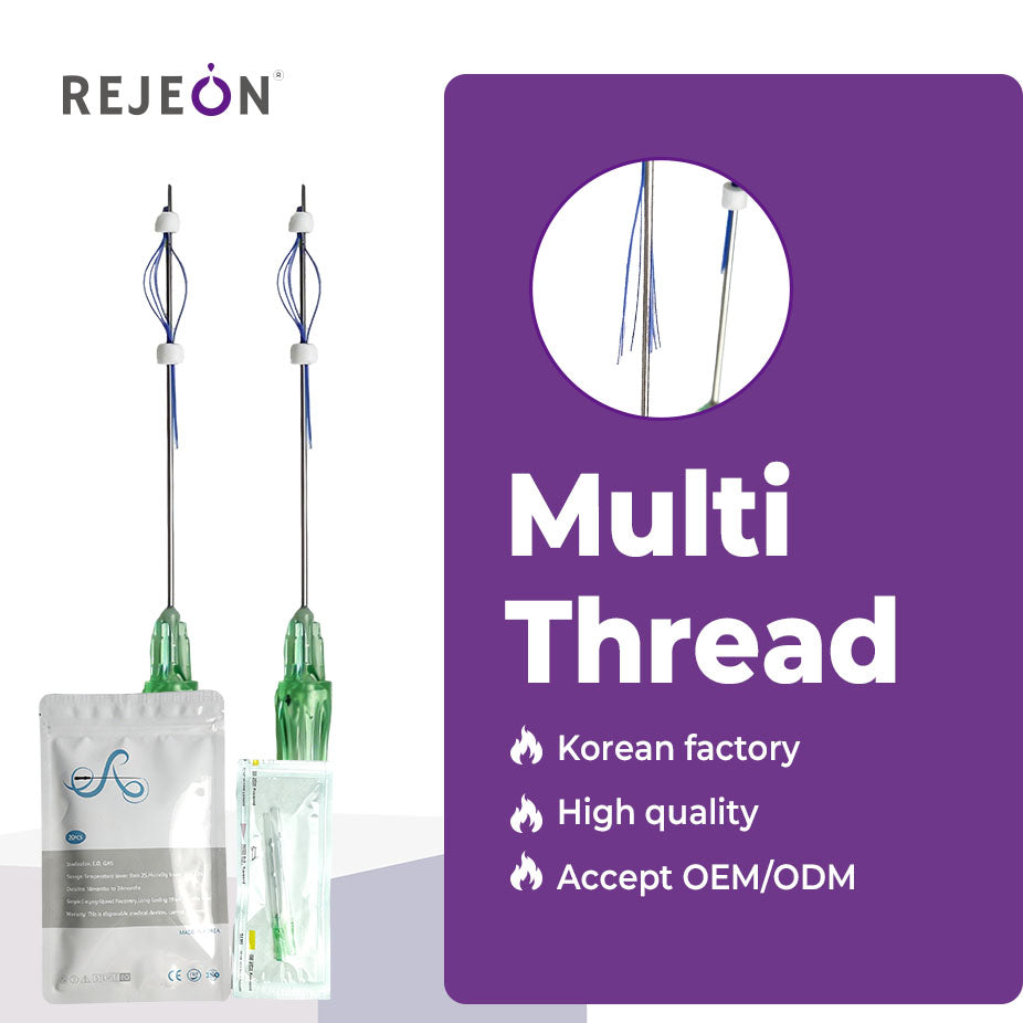 Rejeon Korea Absorbable Multi Thread 21G 100mm for Face Contouring OEM