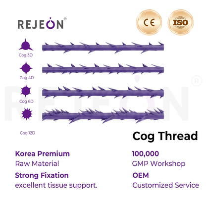 Cog Threads PDO PLLA 21G Cog Thread Lift Pdo Thread Lift Korea CE ISO Factory Direct Distributor Agent Support