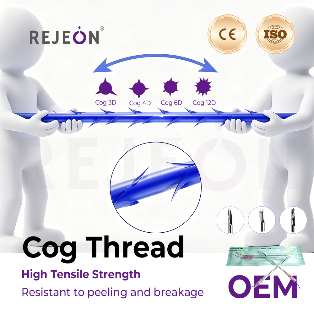 Z Korea 12D Cog Thread PDO PCL PLLA Pdo Thread Lifting Twin Screw For Breast Pcl Threads CE ISO Bulk Order Private Label