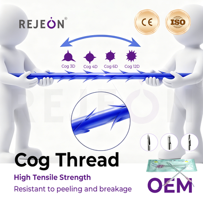 Z Korea 12D Cog Thread PDO PCL PLLA Pdo Thread Lifting Twin Screw For Breast Pcl Threads CE ISO Bulk Order Private Label