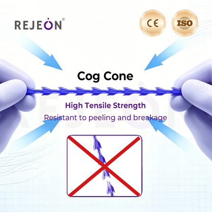 Rejeon Korea 18G 100MM Cannula Cog Cone Thread PDO PCL Pdo Mono Thread Ce Pcl Threads CE ISO Distributor Agent Support Bulk Order