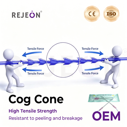 Rejeon Korea 18G 100MM Cannula Cog Cone Thread PDO PCL Pdo Mono Thread Ce Pcl Threads CE ISO Distributor Agent Support Bulk Order