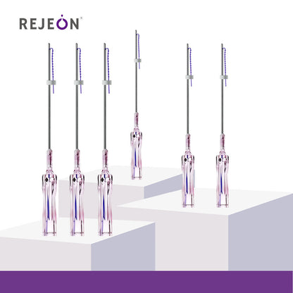 Rejeon Absorbable PDO Cog Thread 19g 100mm 3D 4D Barbed Thread Lifting OEM for Clinic Use