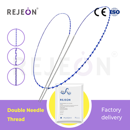 Z Double Needle Thread PDO PLLA Double Needle Thread Video Double Needle Face Lift Thread CE ISO Factory Direct Distributor Agent Support