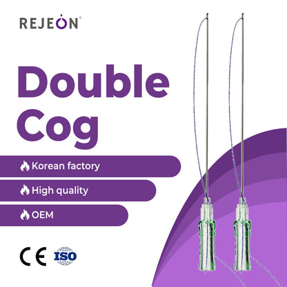Rejeon Korea PDO Double Cog Thread 21G 60mm Absorbable Lifting Thread OEM