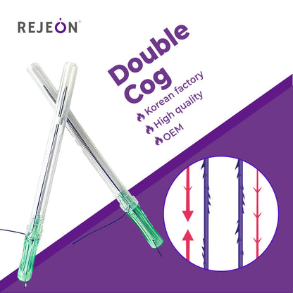 Rejeon Korea PDO Double Cog Thread 21G 60mm Absorbable Lifting Thread OEM