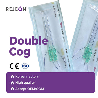 Rejeon Korea PDO Double Cog Thread 21G 60mm Absorbable Lifting Thread OEM