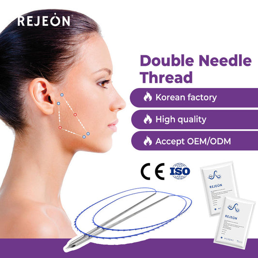 Factory Direct PDO Double Needle Thread – 18G/19G/20G 110mm 130mm 290mm for Eyebrow & Face Lift – Wholesale OEM/ODM