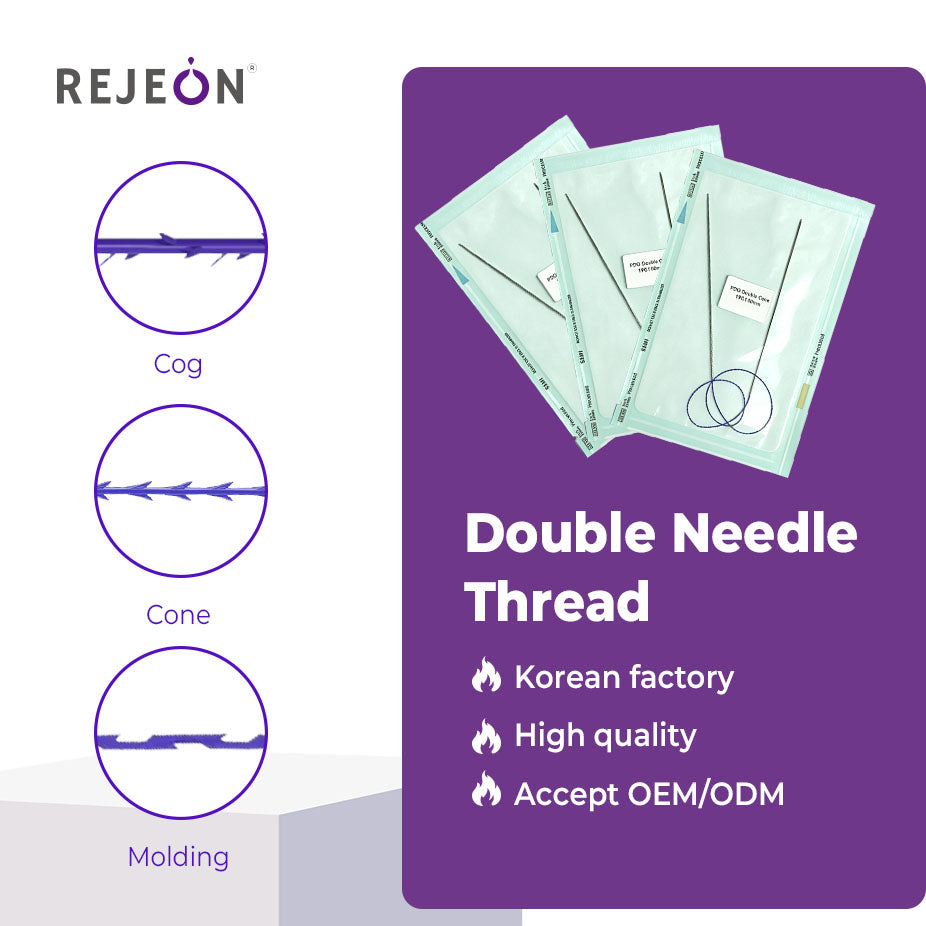 Factory Direct 110mm Double Needle Suture Thread Absorbable for Face Contouring