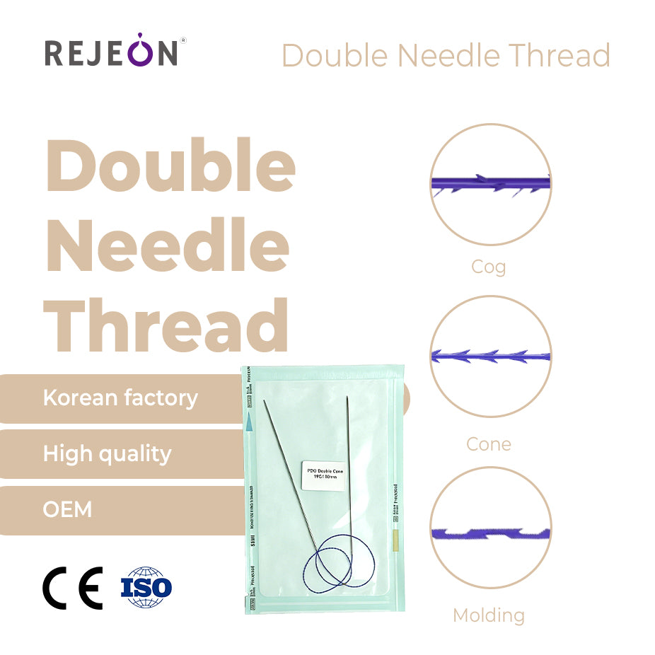 Korea Origin PDO Threads Double Needle Thread Machine Faciale OEM Korea Origin Medical Grade Wholesale Logistics
