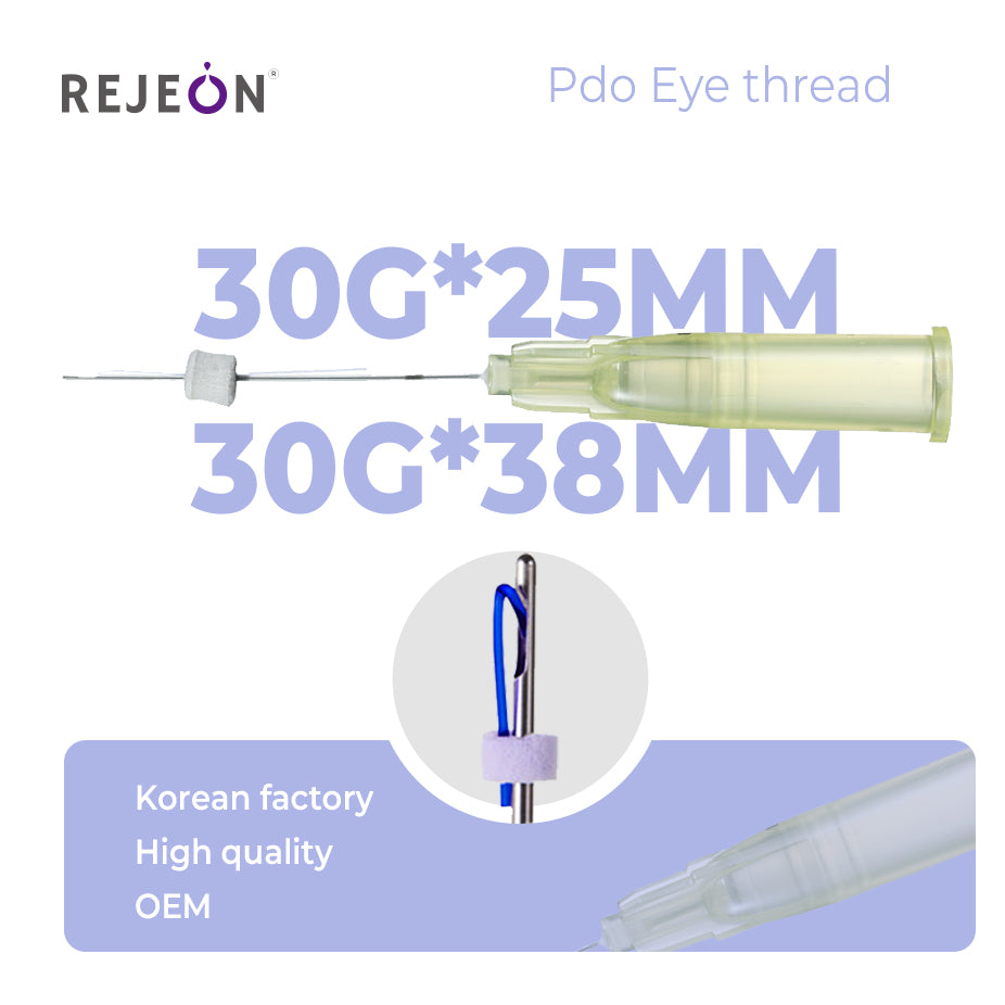 Private Label Wholesale Rejeon Korea PDO Eye Thread 30G 25mm Threads For Face Fios De PDO Hilos Tensores Faciales Salon Training Use