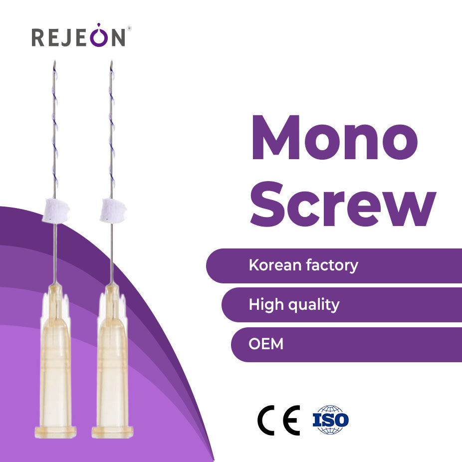 19G 100MM PDO Mono Screw Thread Korea PDO Cog Threads Cheek Lifting Sterile Packaging