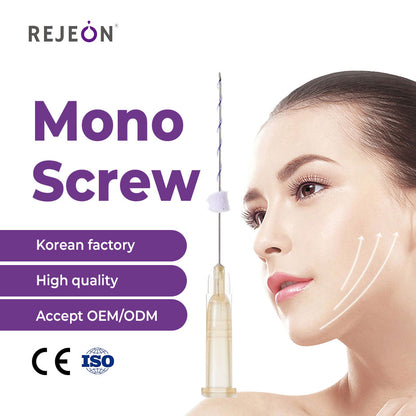 19G 100MM PDO Mono Screw Thread Korea PDO Cog Threads Cheek Lifting Sterile Packaging
