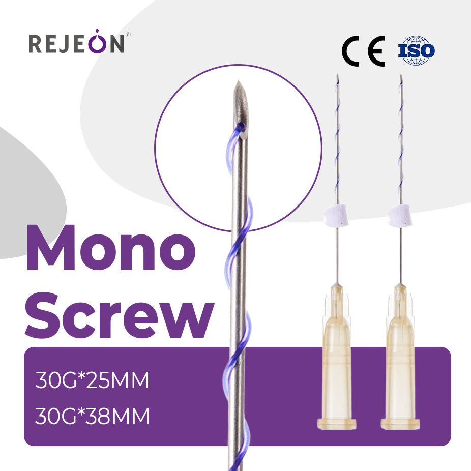 19G 100MM PDO Mono Screw Thread Korea PDO Cog Threads Cheek Lifting Sterile Packaging