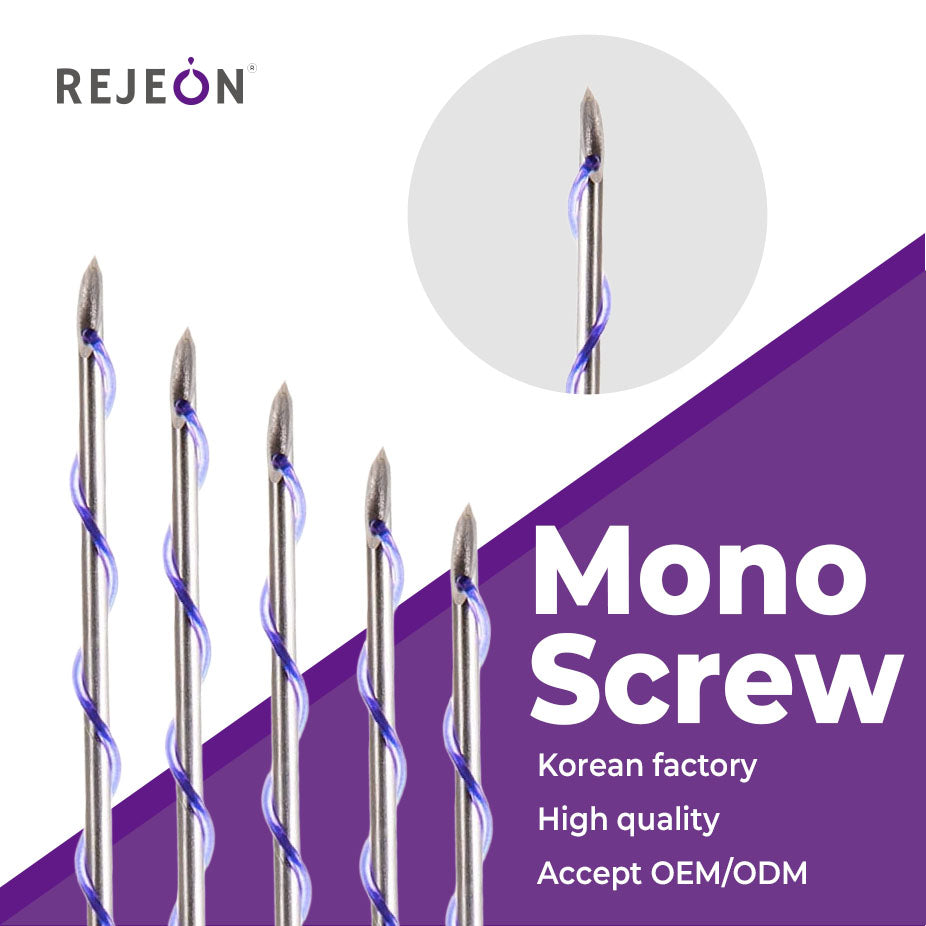 19G 100MM PDO Mono Screw Thread Korea PDO Cog Threads Cheek Lifting Sterile Packaging