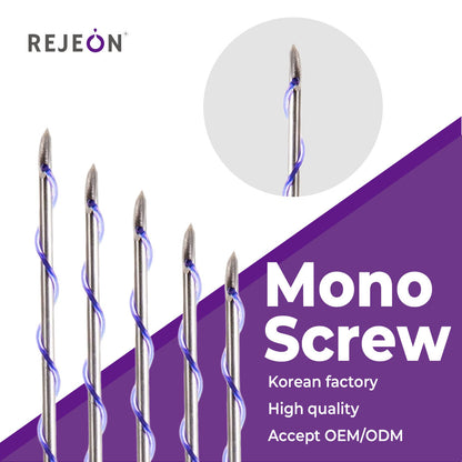 19G 100MM PDO Mono Screw Thread Korea PDO Cog Threads Cheek Lifting Sterile Packaging