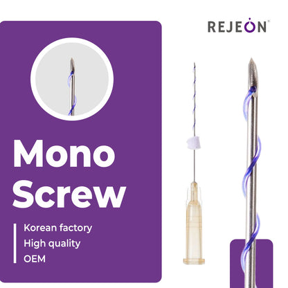 Korea High Quality PDO Cog Threads 19G 100MM Mono Screw Thread Cheek Enhancement OEM