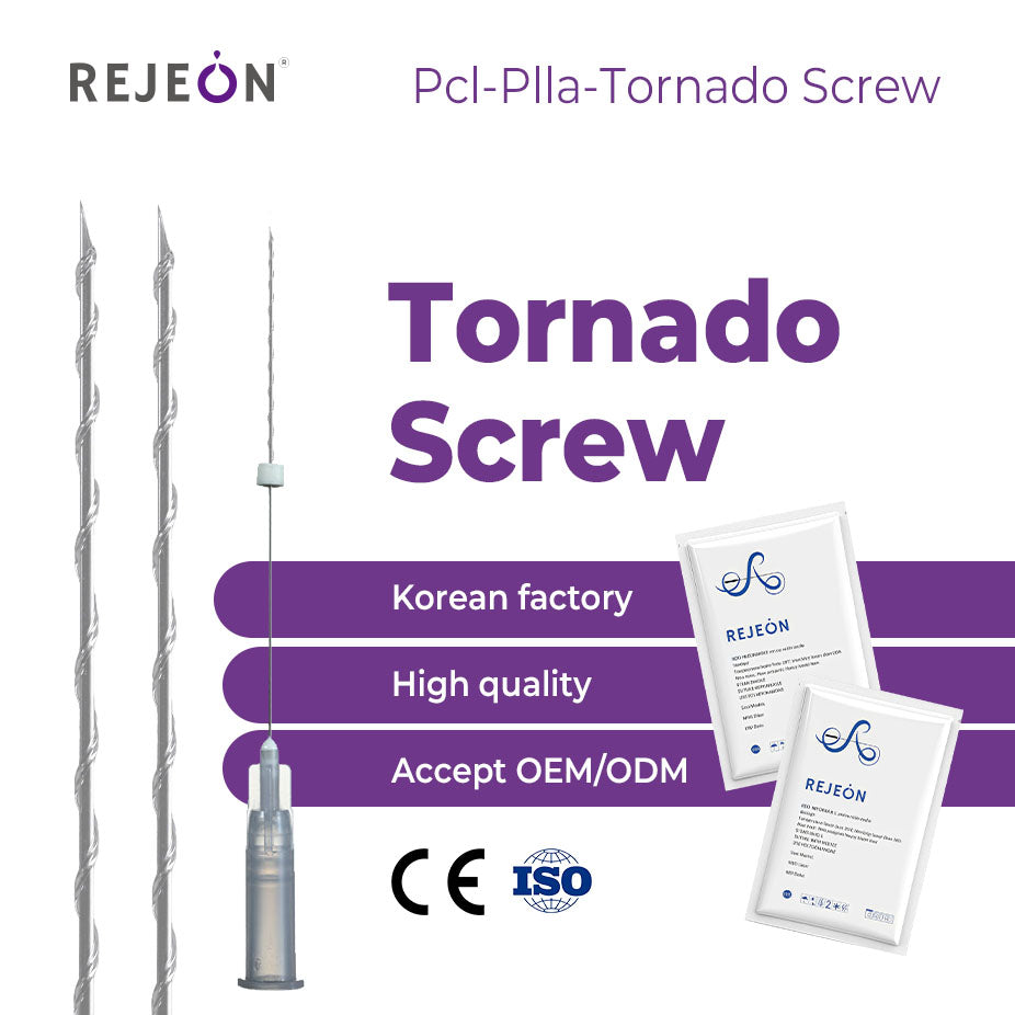 Rejeon Medical Grade PDO Tornado Screw Thread PCL Cog Thread Lift