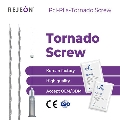Rejeon Medical Grade PDO Tornado Screw Thread PCL Cog Thread Lift