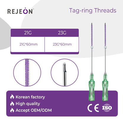 Rejeon PDO Tag Ring Threads 19G Absorbable Thread OEM Global Logistics