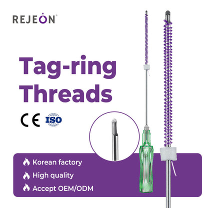 Rejeon OEM LPDO Tag Ring Thread L 21G Absorbable Thread for Non Surgical Lifting