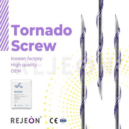 PDO Thread Lift Korea Tornado Screw 27G 50mm for Facial Contouring