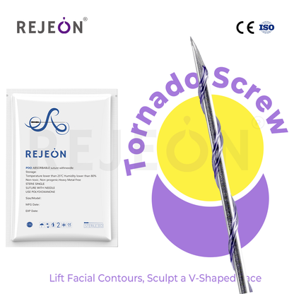PDO Thread Lift Korea Tornado Screw 27G 50mm for Facial Contouring