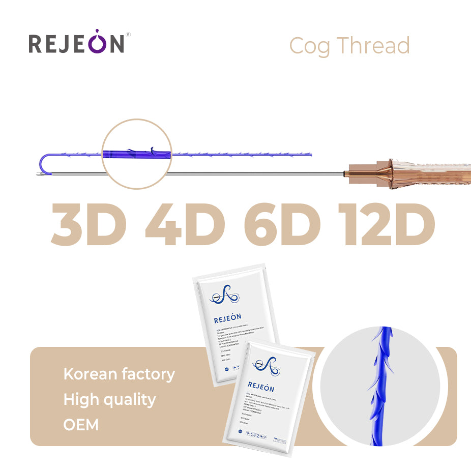 Rejeon Korea Medical Grade PDO PCL PLLA Cog Threads PDO Threads Cogs Thread Lift OEM