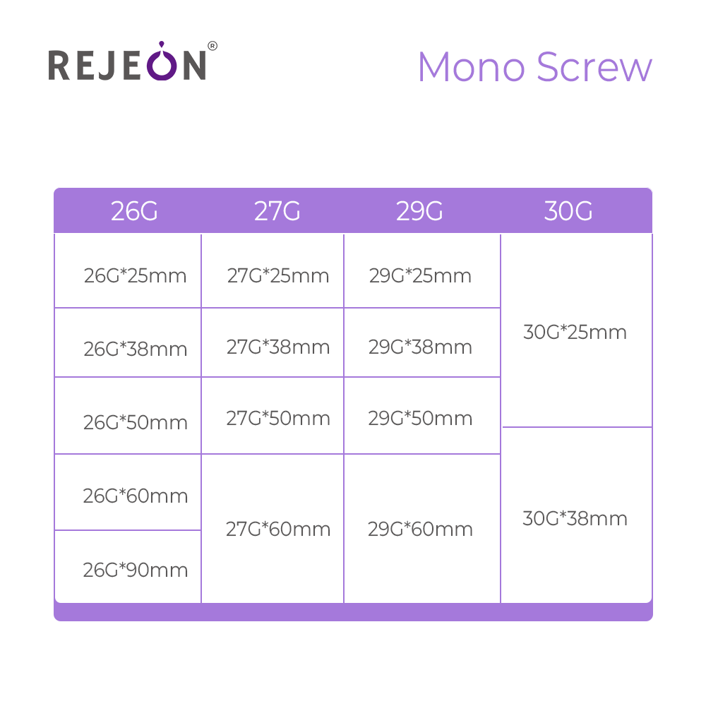 Rejeon Korea 26G Mono Screw Thread PDO PLLA Pcl Threads Mono Screw Pdo Threads CE ISO Distributor Agent Support