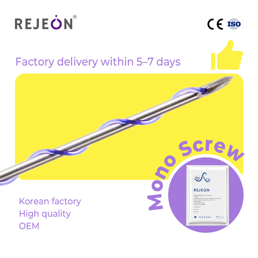 Rejeon Korea 26G Mono Screw Thread PDO PLLA Pcl Threads Mono Screw Pdo Threads CE ISO Distributor Agent Support