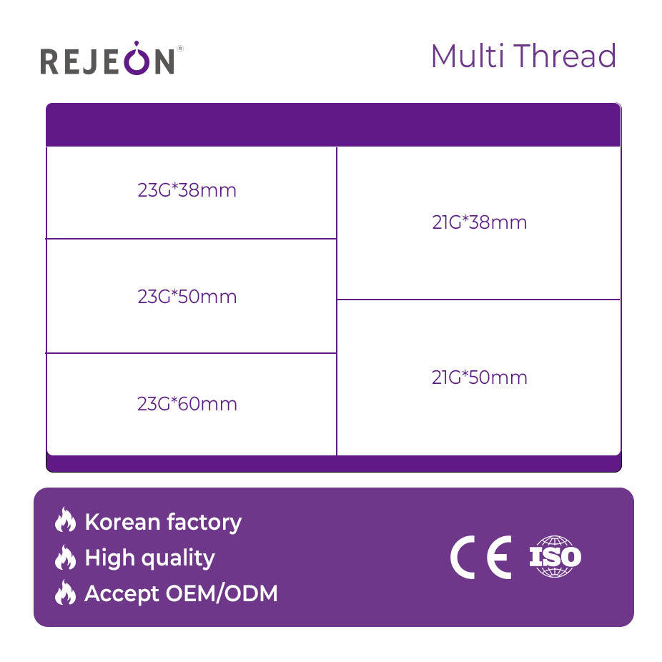 Rejeon Korea PDO PCL Multi Thread 21G Absorbable Lifting Thread OEM Korea