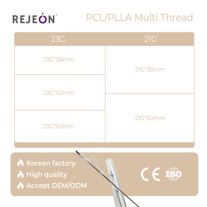 Korea Medical Grade PDO Threads Multi Thread 23G X 60MM Cheek Enhancement High Quality OEM Wholesale Logistics Korea Origin