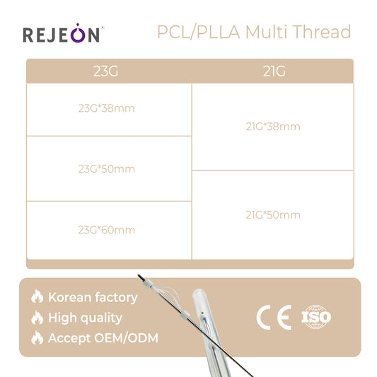 PDO Threads For Face Lift Multi Thread 21G X 38MM Forehead Tightening Medical Grade OEM Wholesale Korea Origin Logistics